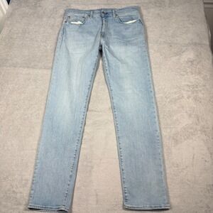 Levi's 36x33 502 Taper Fit Jeans Mens Light Wash Blue Denim Premium